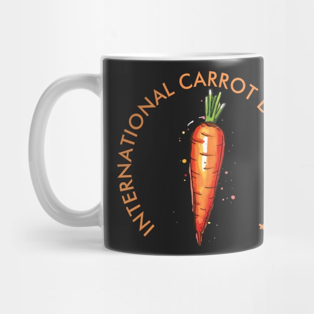 International Carrot Day, watercolor carrot by HolidayBug